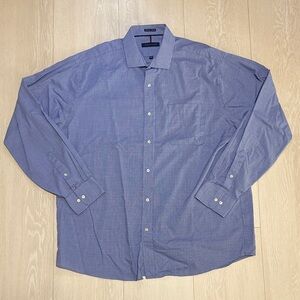 Tommy Hilfiger Men's Blue Patterned Dress Shirt